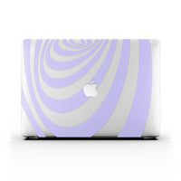 Macbook ケース - パープル スパイラル
