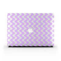 MacBook ケース - パープルストライプ