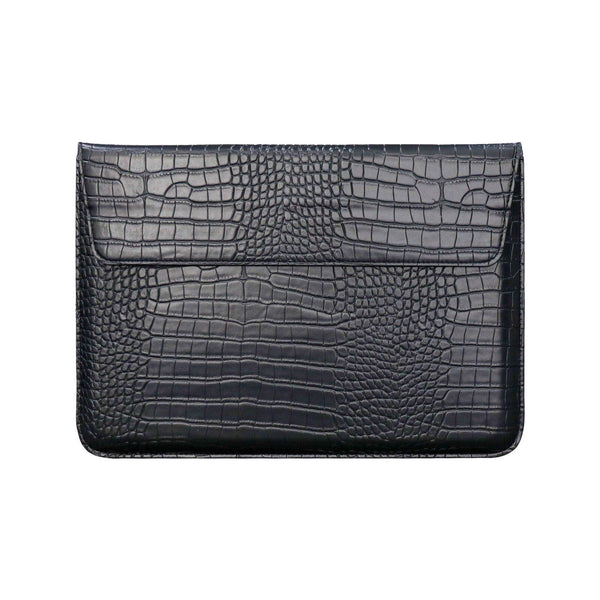 Black Crocodile Grain PU Leather Bag
