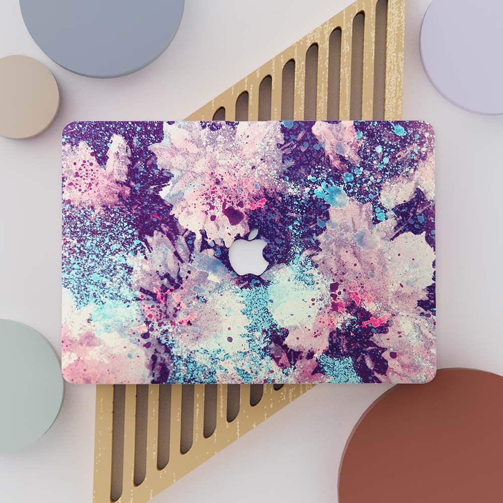 Macbook Case-Abstract Watercolor Flowers
