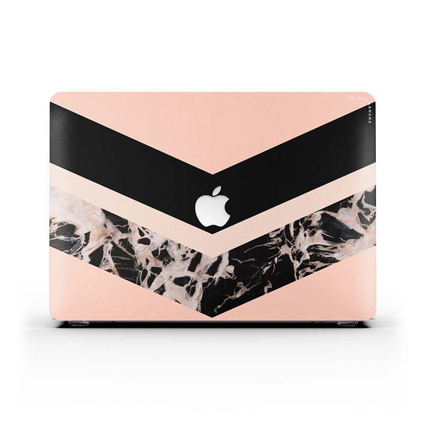 Macbook ケース - 幾何学的なピンクの大理石