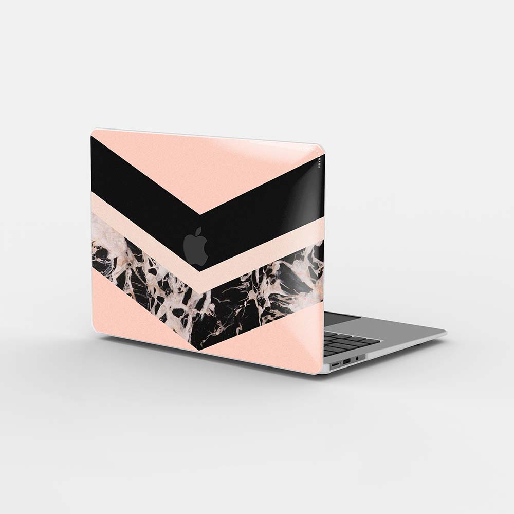 Macbook 保護套-幾何粉色大理石紋