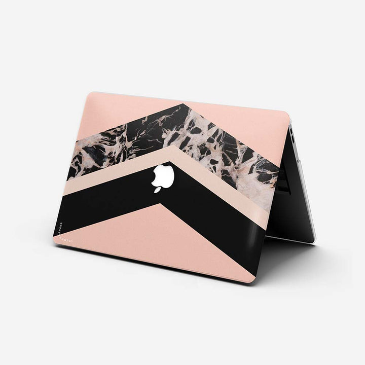 Macbook Case-Geometric Pink Marble