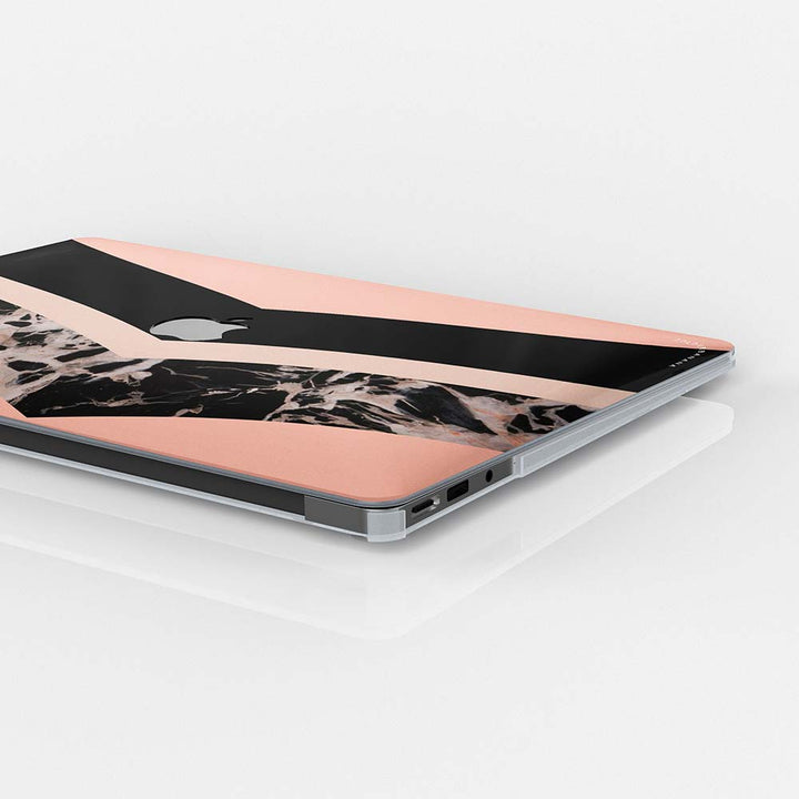 Macbook Case-Geometric Pink Marble