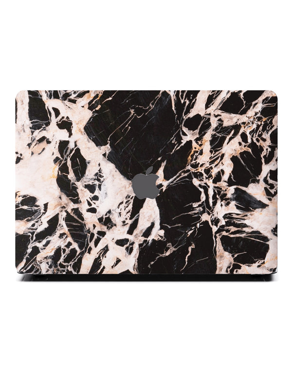 Macbook Case-Black and Pink Marble