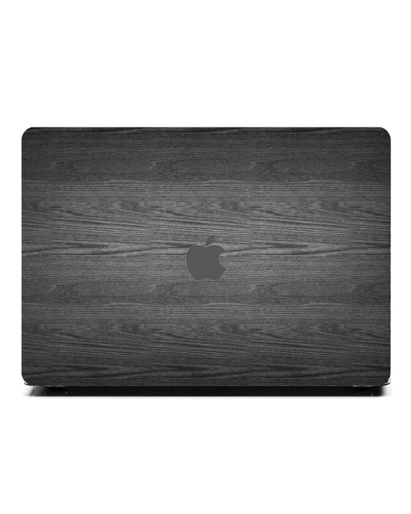 Macbook Case-Monochrome Dark Wooden