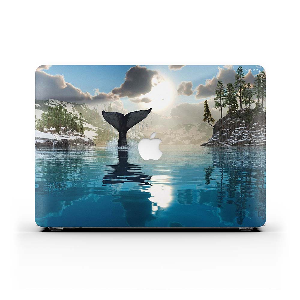 Macbook 保護套-鯨魚尾噴日落