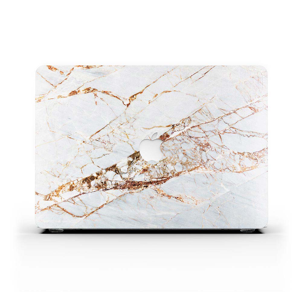 MacBook 保護殼套裝 - 360 金色條紋大理石紋