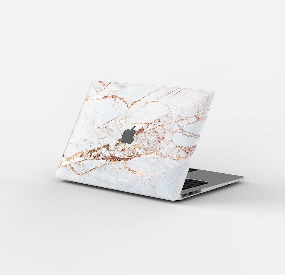 Macbook Case-Gold Streak Marble