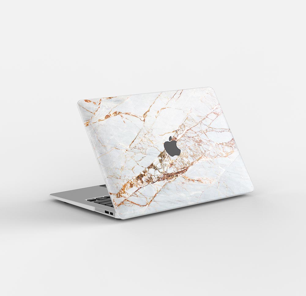 Macbook Case-Gold Streak Marble