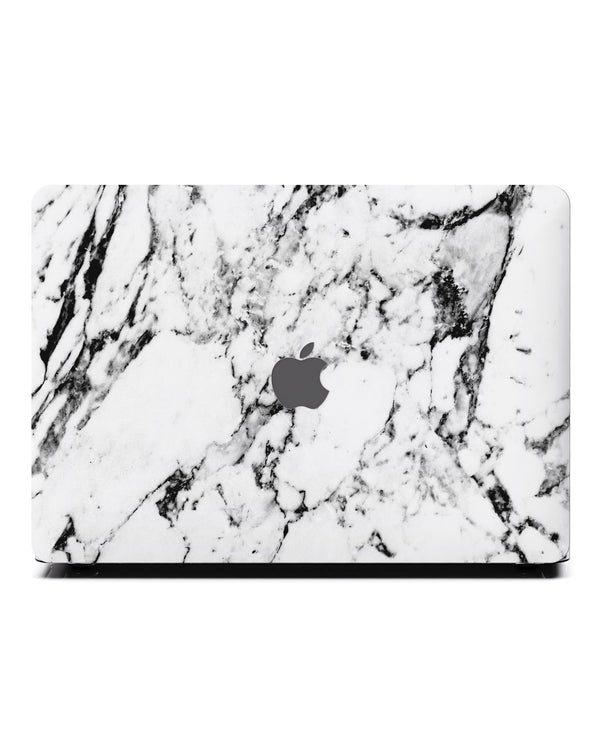 Macbook Case-Elegant Black and White Marble