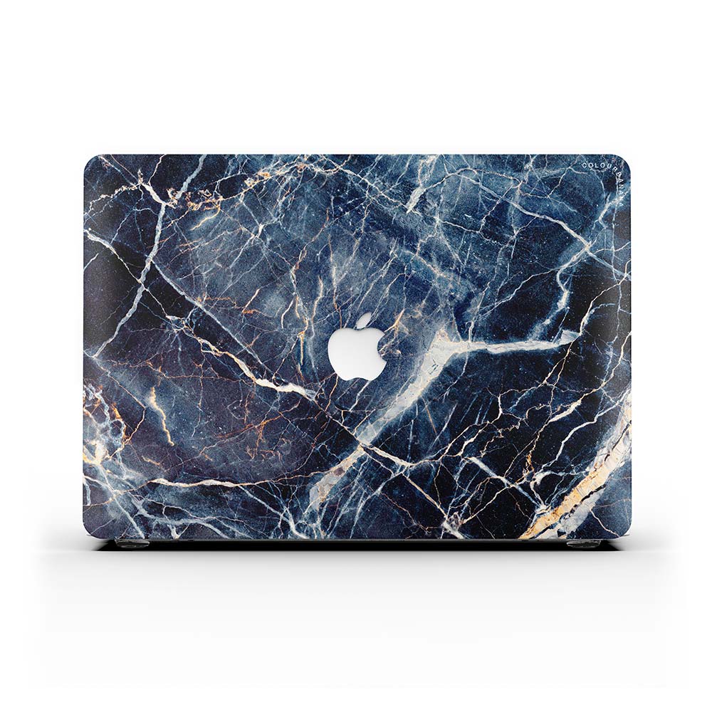 Macbook Case-微妙な青い大理石