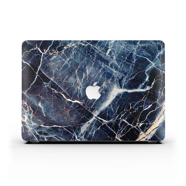 Macbook Case-微妙な青い大理石