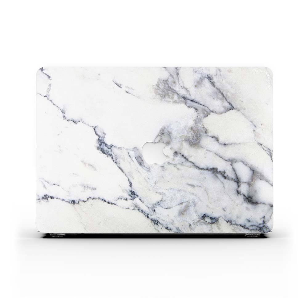 Macbook Case-White Mineral Marble