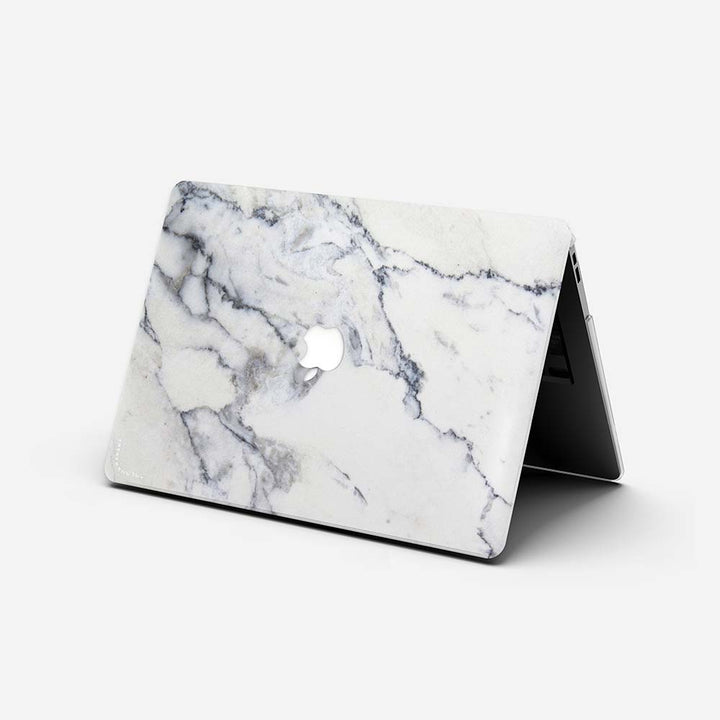 Macbook Case Set - Protective White Mineral Marble