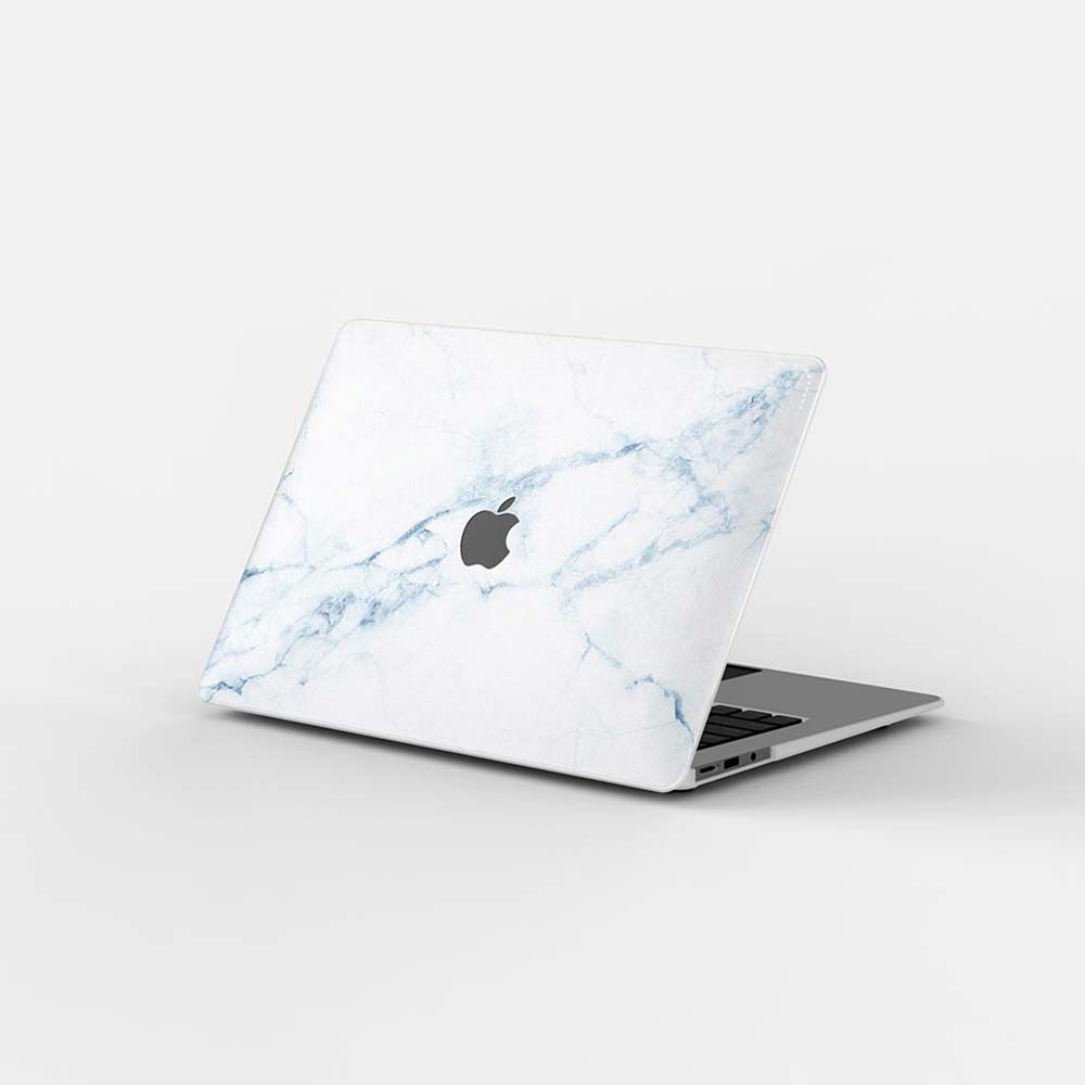 Macbook Case-White Blue Marble