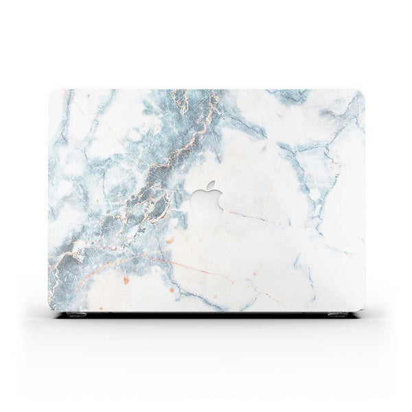Macbook Case-Retro White Marble