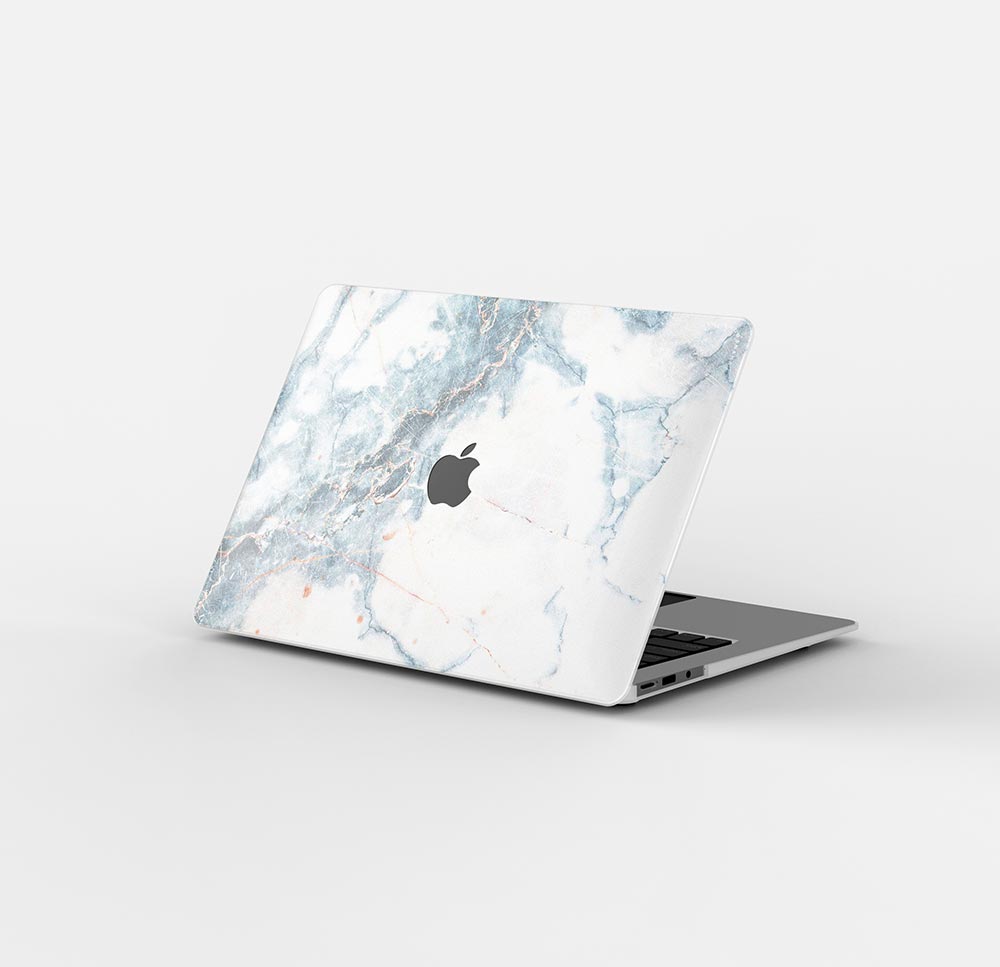 Macbook Case-Retro White Marble