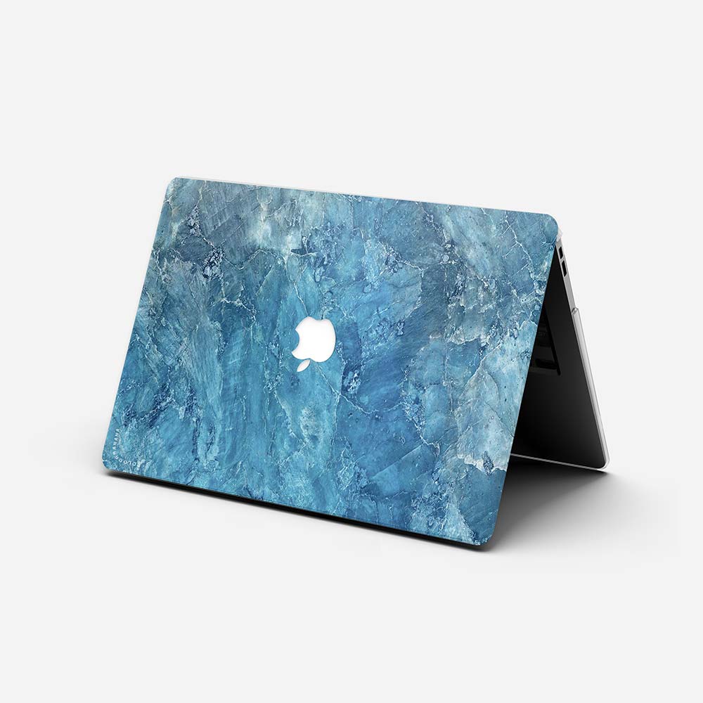 Macbook Case-Blue Gemstone Marble