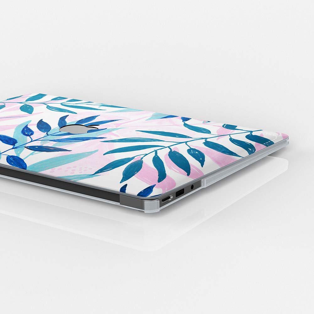 Macbook Case-Pastel-Leaves