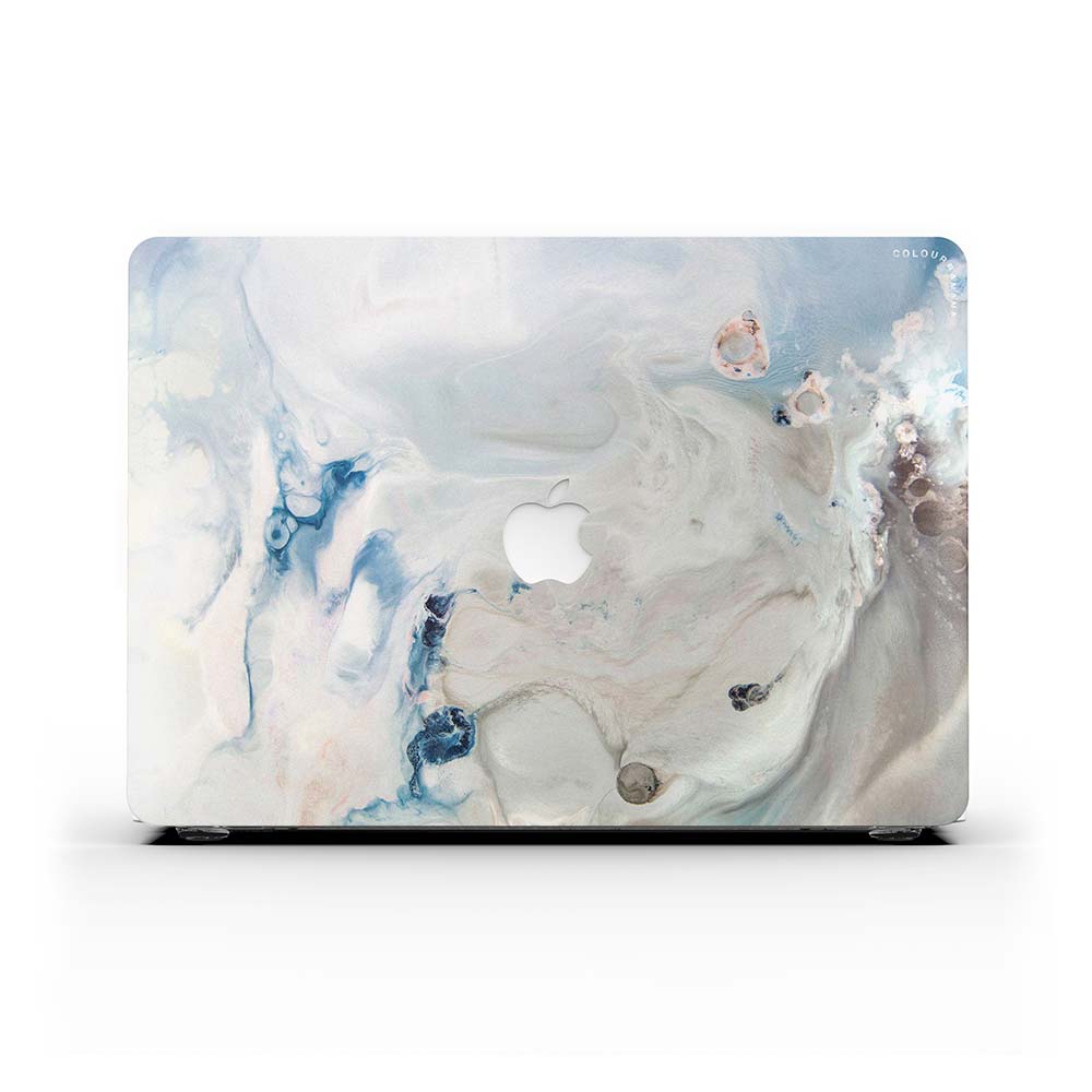 Macbook ケース セット - 保護用ホワイト ドリーム マーブル