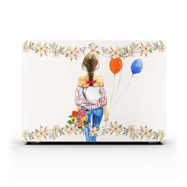 Macbook保護套-飛氣球少女