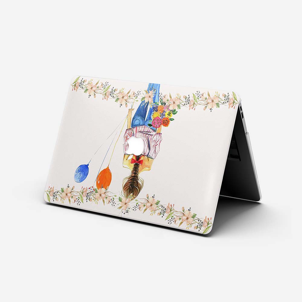 Macbook Case-Flying Balloons Girl