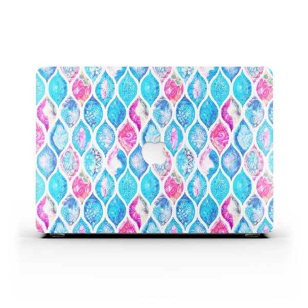 Macbook 保護套-水彩雙折拼布