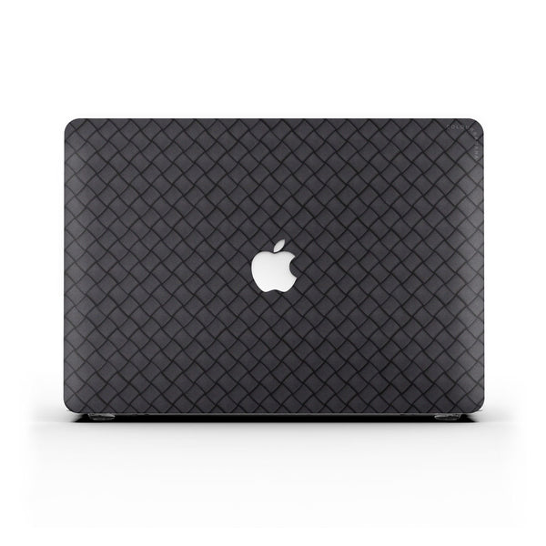 Macbook Case - Black Woven Leather