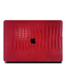 Macbook Case - Scarlet Crocodile Leather
