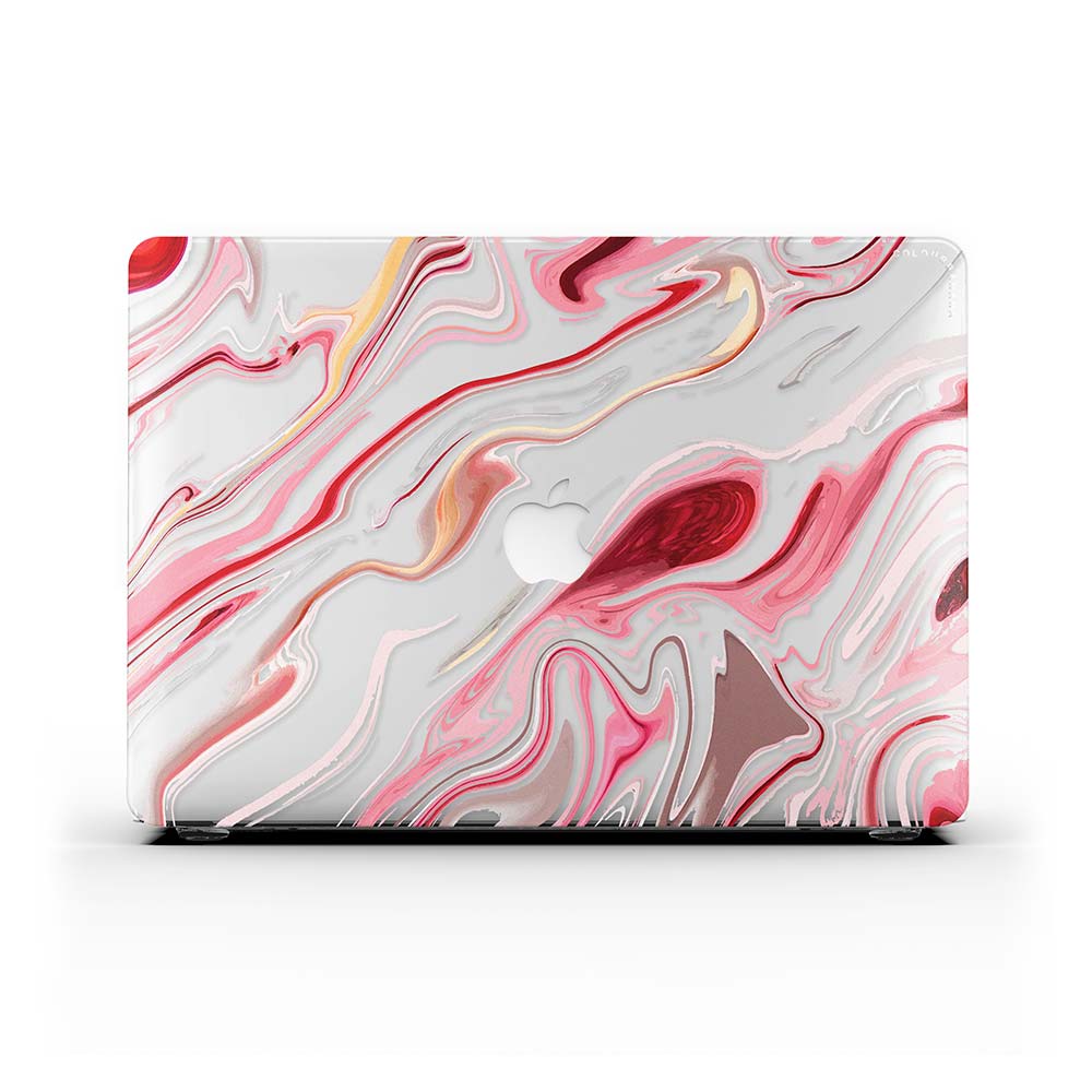 Macbook Case-Pink Liquid Marble