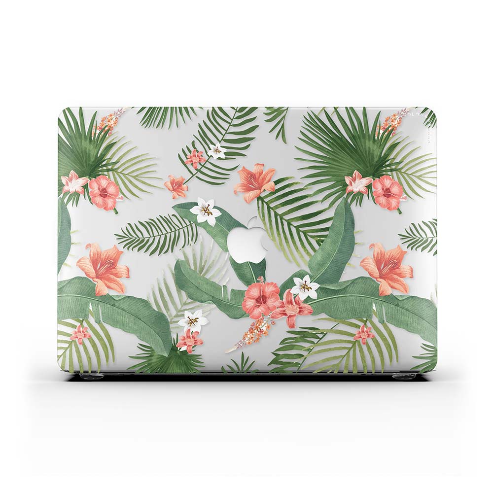 Macbook 保護套-樹葉和花卉