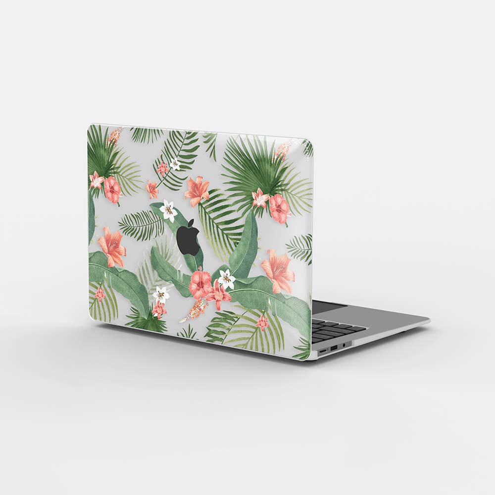 Macbook 保護套-樹葉和花卉