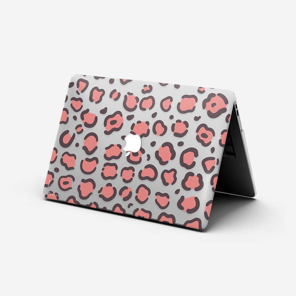 Macbook Case-Peach Leopard Fusion