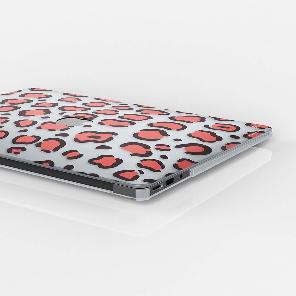Macbook Case-Peach Leopard Fusion