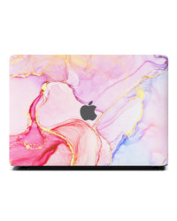 Macbook 保護套-粉色和紫色大理石紋