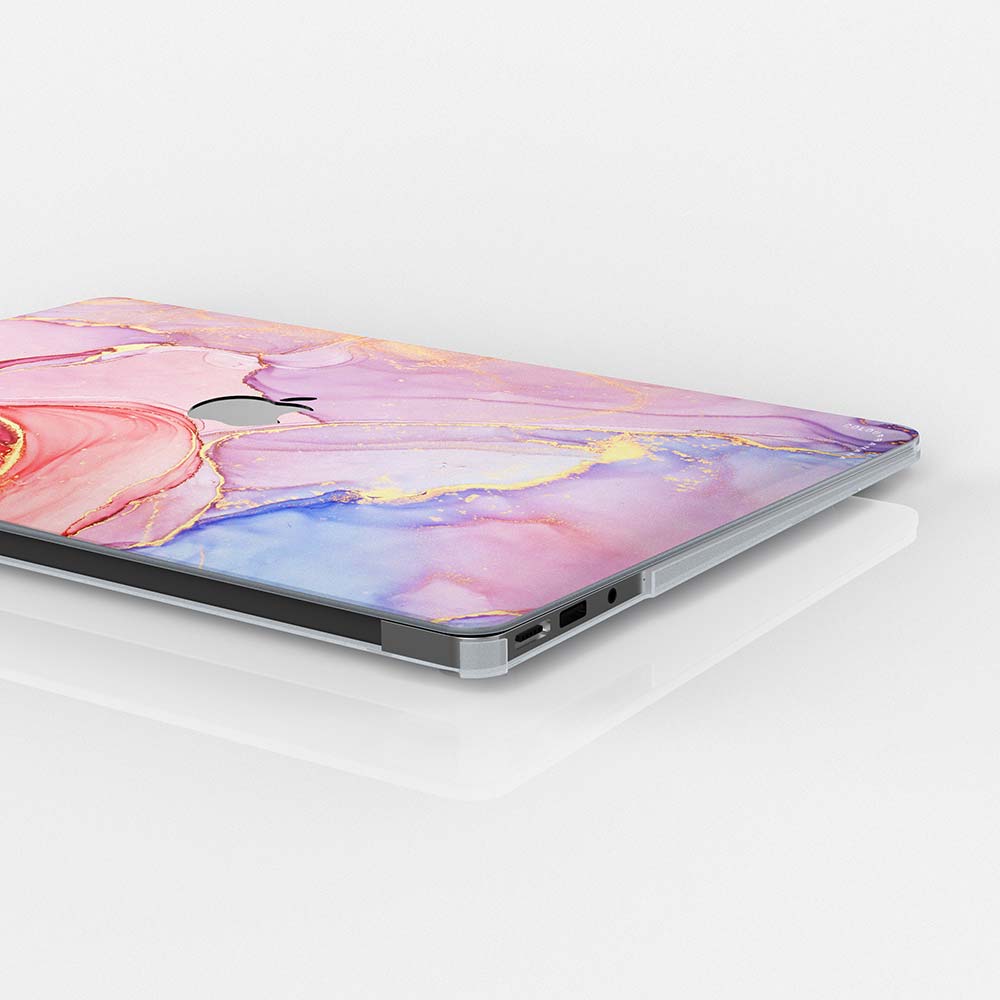 MacBook Case Set - Protective Pink and Purple Marble
