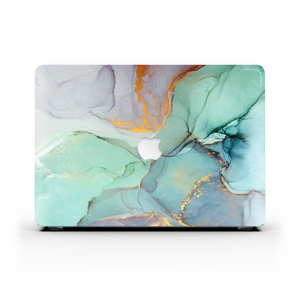 Macbook 保護套-抽象綠