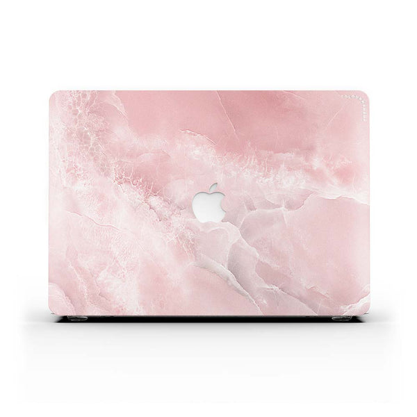 Macbook 保護套-淺粉色大理石紋