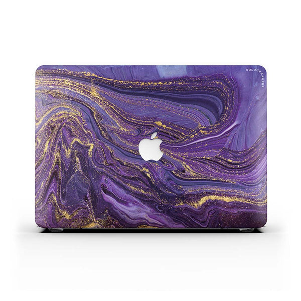 Macbook 保護套-極紫紫色大理石紋