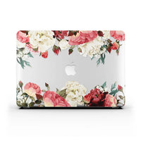 Macbook Case-Boho Burgundy Flower