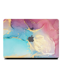 Macbook 保護套-金玫瑰粉色和淺藍色