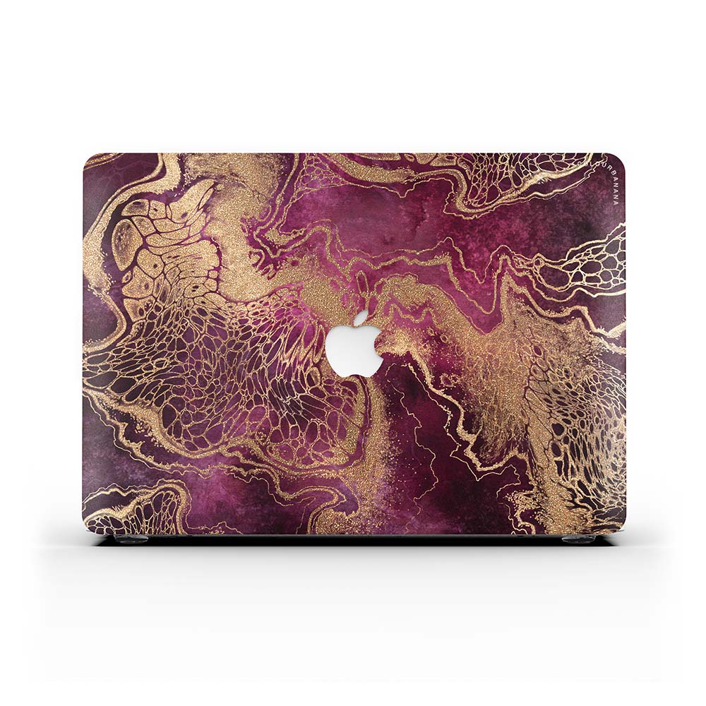 Macbook 保護套 - 紫色和金色
