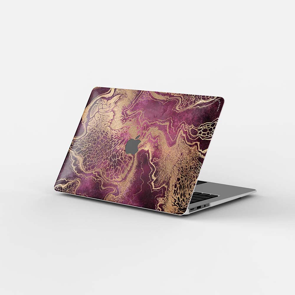 Macbook Case - Purple And Gold