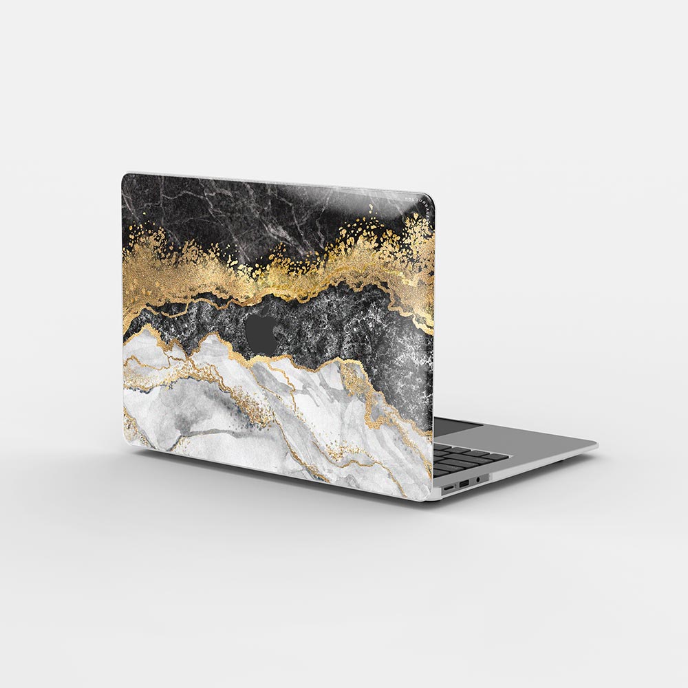 Macbook ケース - ブラックとゴールド