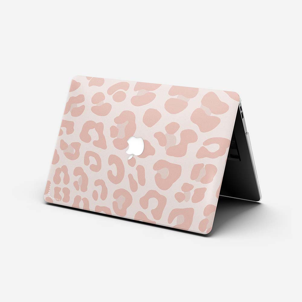 Macbook Case - Strawberry Pink Cow Print