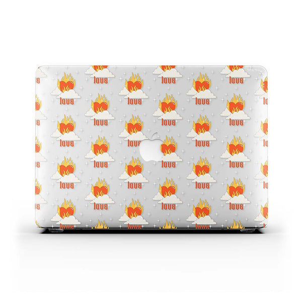 Macbook Case - Love Heart With Flames