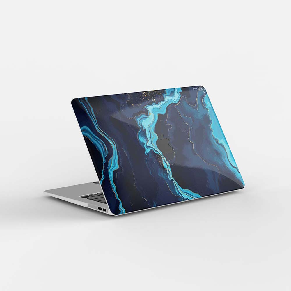Macbook Case -  Navy Blue Marble
