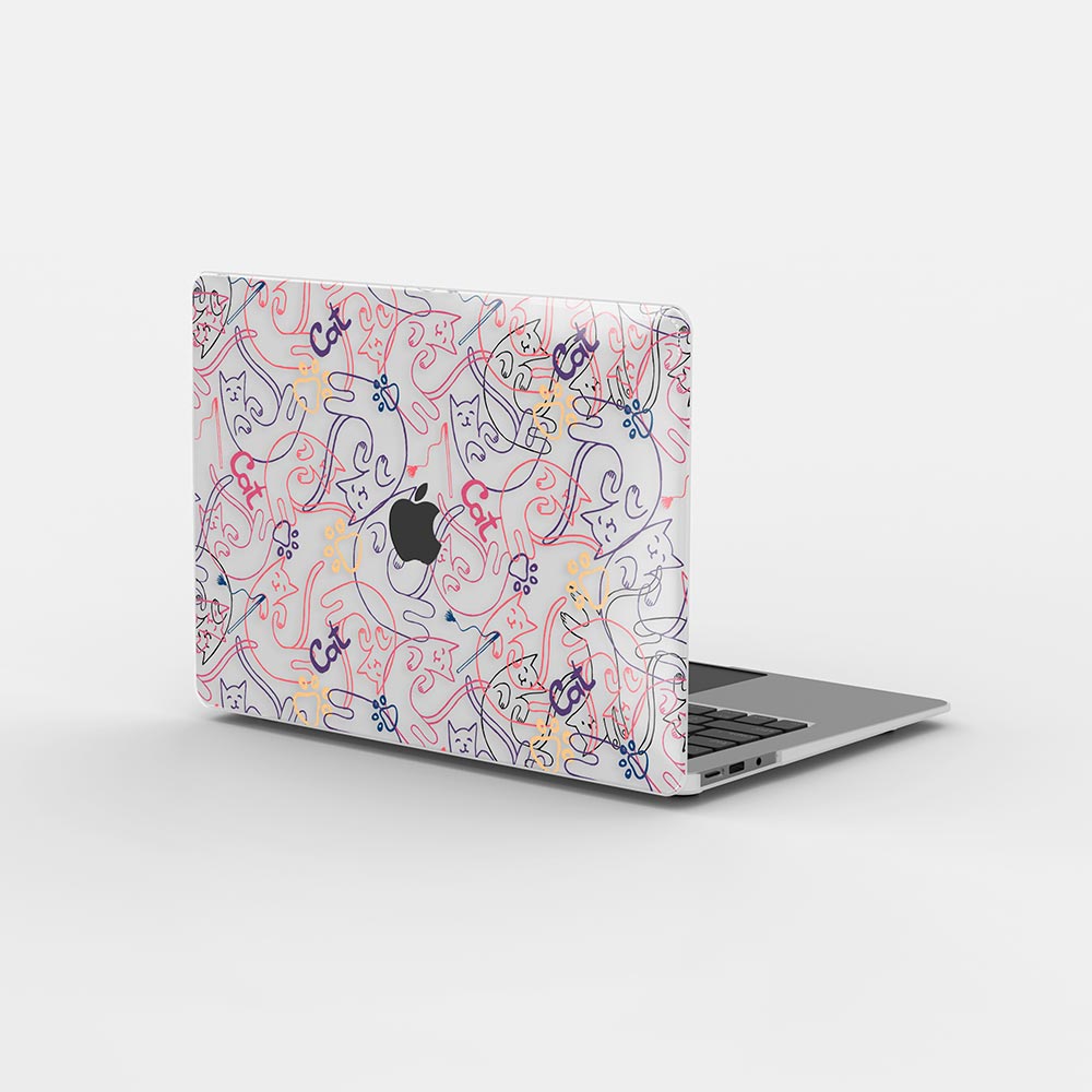 Macbook ケース - キティ猫ライン アート – Colourbanana