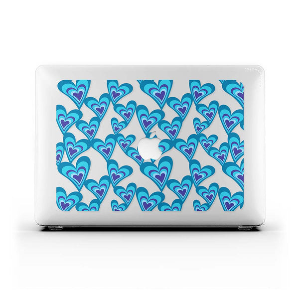 Macbook 保護套-藍色唯美心形